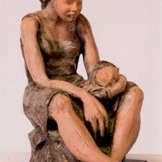 Voglia di coccole 2 – terracotta policroma, 2006