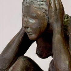 Di fronte al mare, particolare – bronzo, 2002